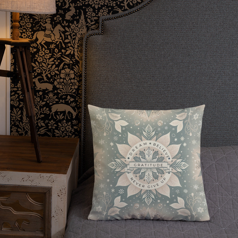 Winter Wonderland Inspirational Premium Pillow - 18x18 & 22x22 Sizes