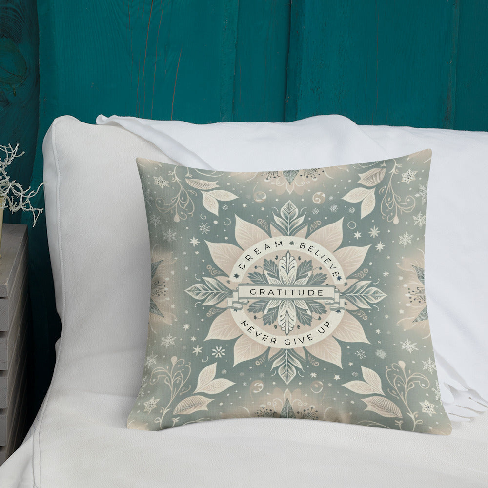 Winter Wonderland Inspirational Premium Pillow - 18x18 & 22x22 Sizes