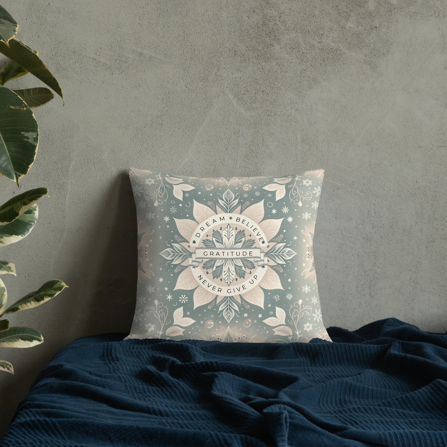 Winter Wonderland Inspirational Premium Pillow - 18x18 & 22x22 Sizes