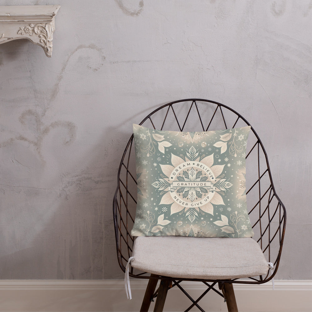 Winter Wonderland Inspirational Premium Pillow - 18x18 & 22x22 Sizes