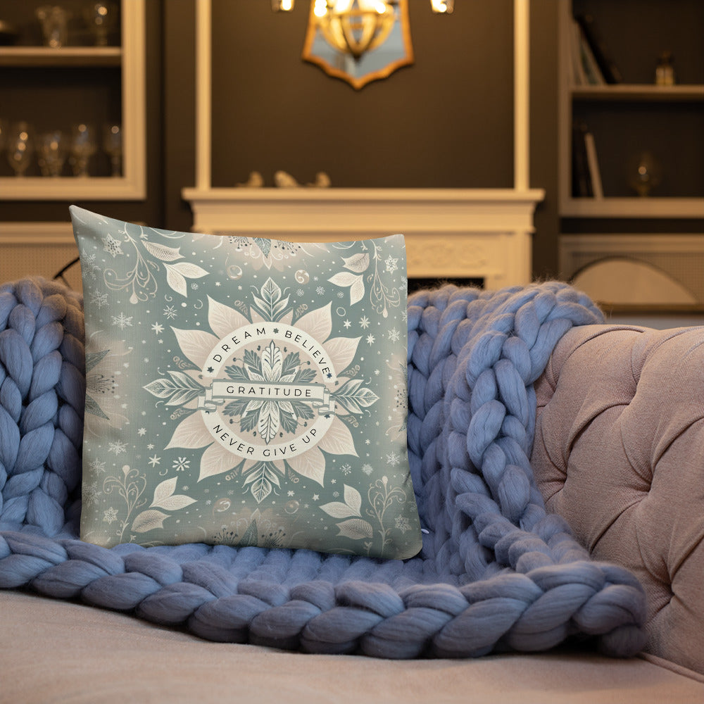Winter Wonderland Inspirational Premium Pillow - 18x18 & 22x22 Sizes