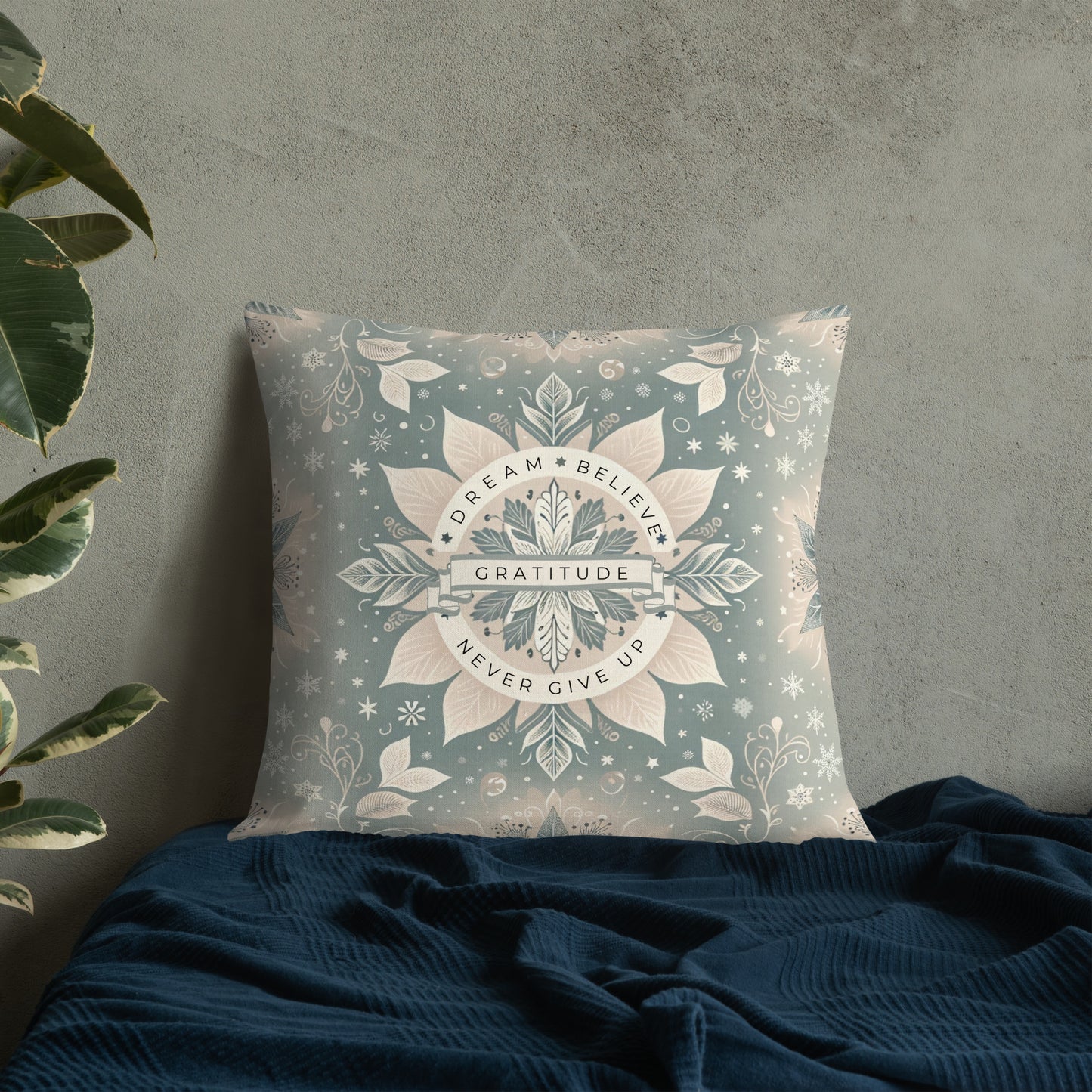 Winter Wonderland Inspirational Premium Pillow - 18x18 & 22x22 Sizes