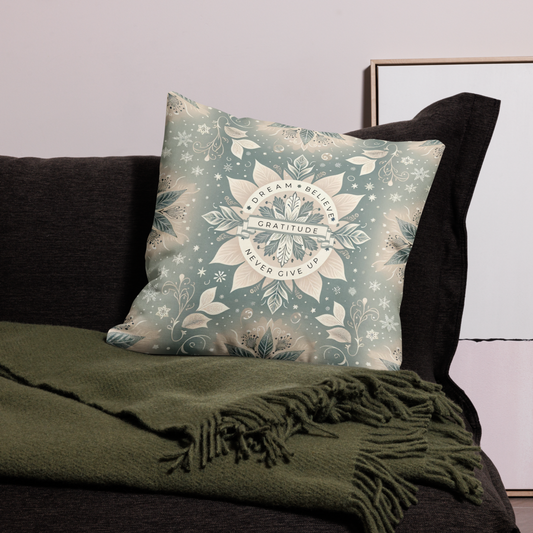 Winter Wonderland Inspirational Pillow Case - 18x18 & 22x22 Sizes