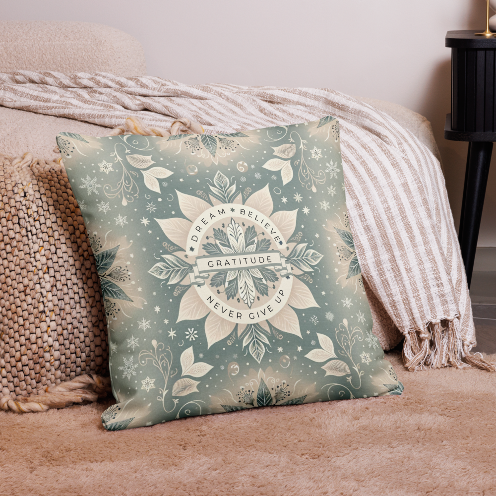Winter Wonderland Inspirational Pillow Case - 18x18 & 22x22 Sizes