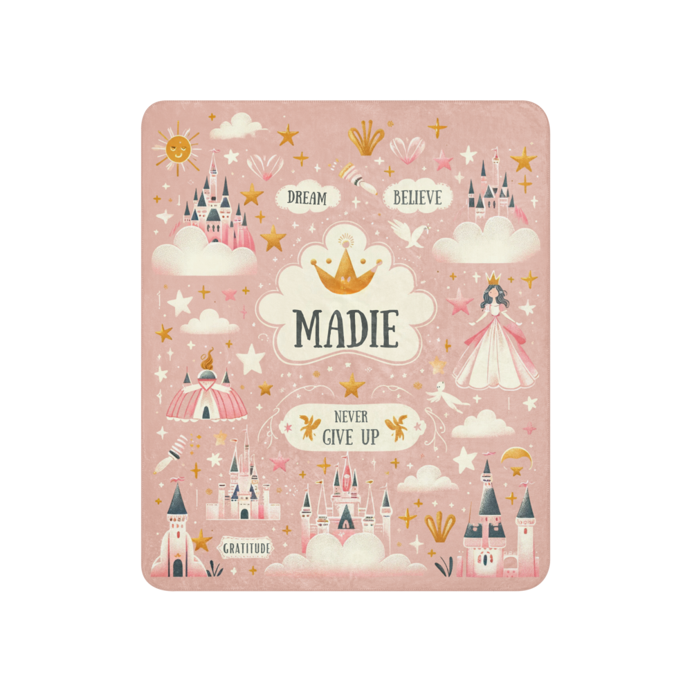 Enchanted Princess Personalized Sherpa Blanket