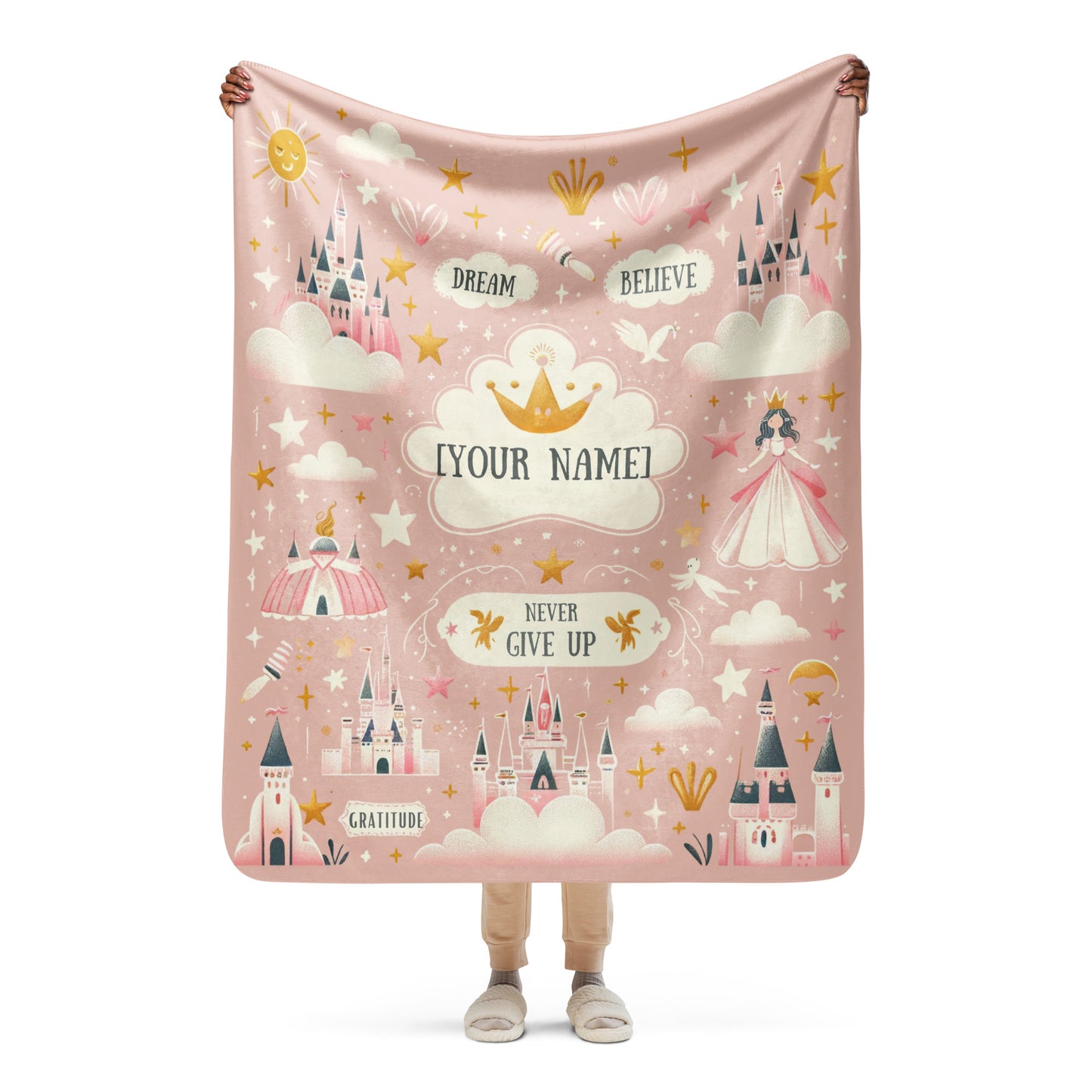 Enchanted Princess Personalized Sherpa Blanket