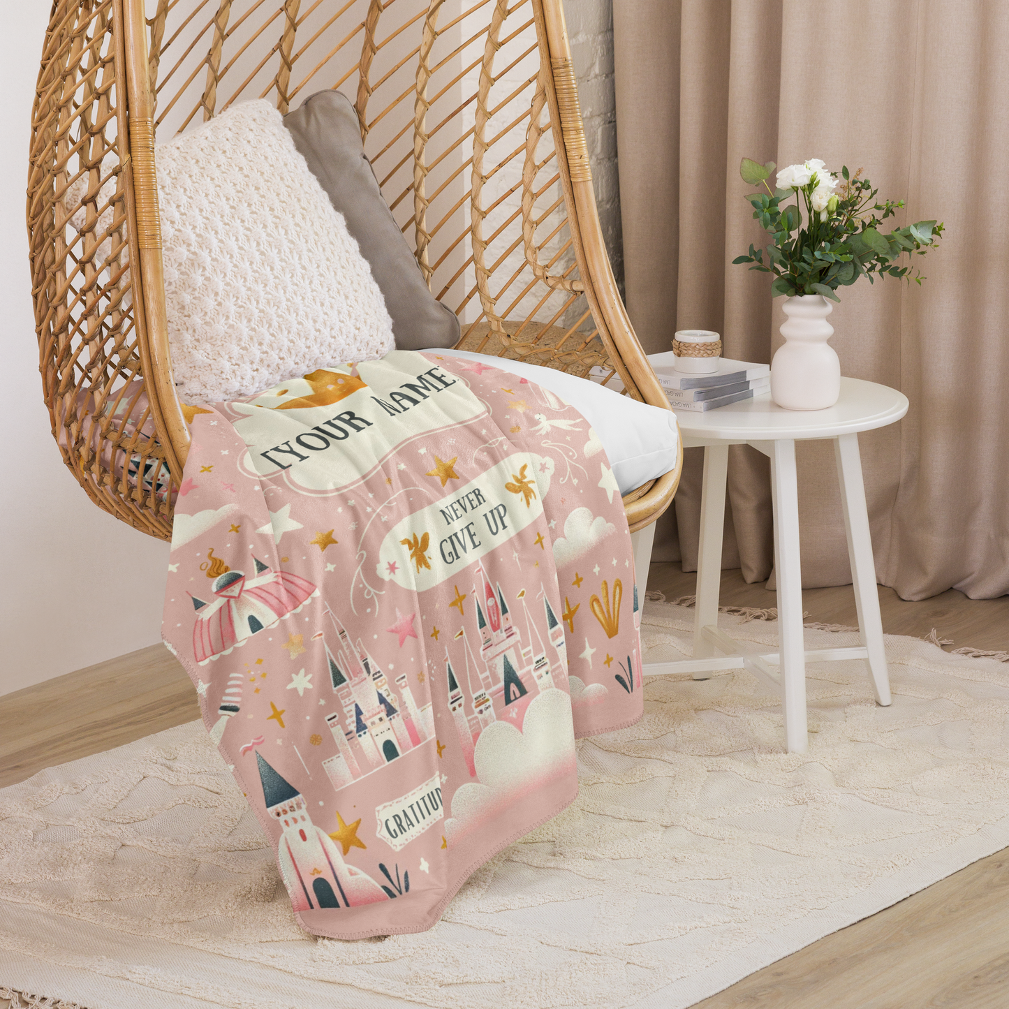 Enchanted Princess Personalized Sherpa Blanket