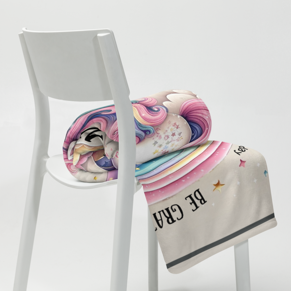Customizable Unicorn Bliss Throw Blanket - Soft Silk-Touch - Hypoallergenic Comfort