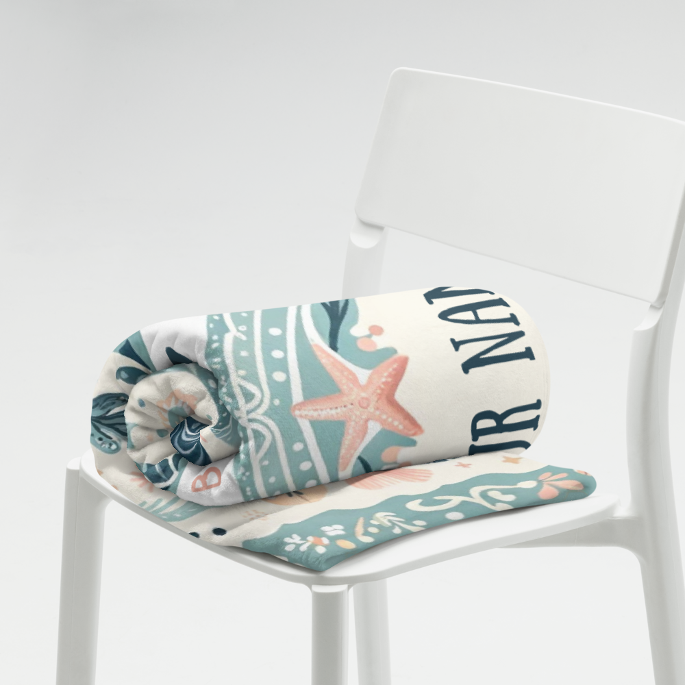 Personalized Ocean Wonders Throw Blanket