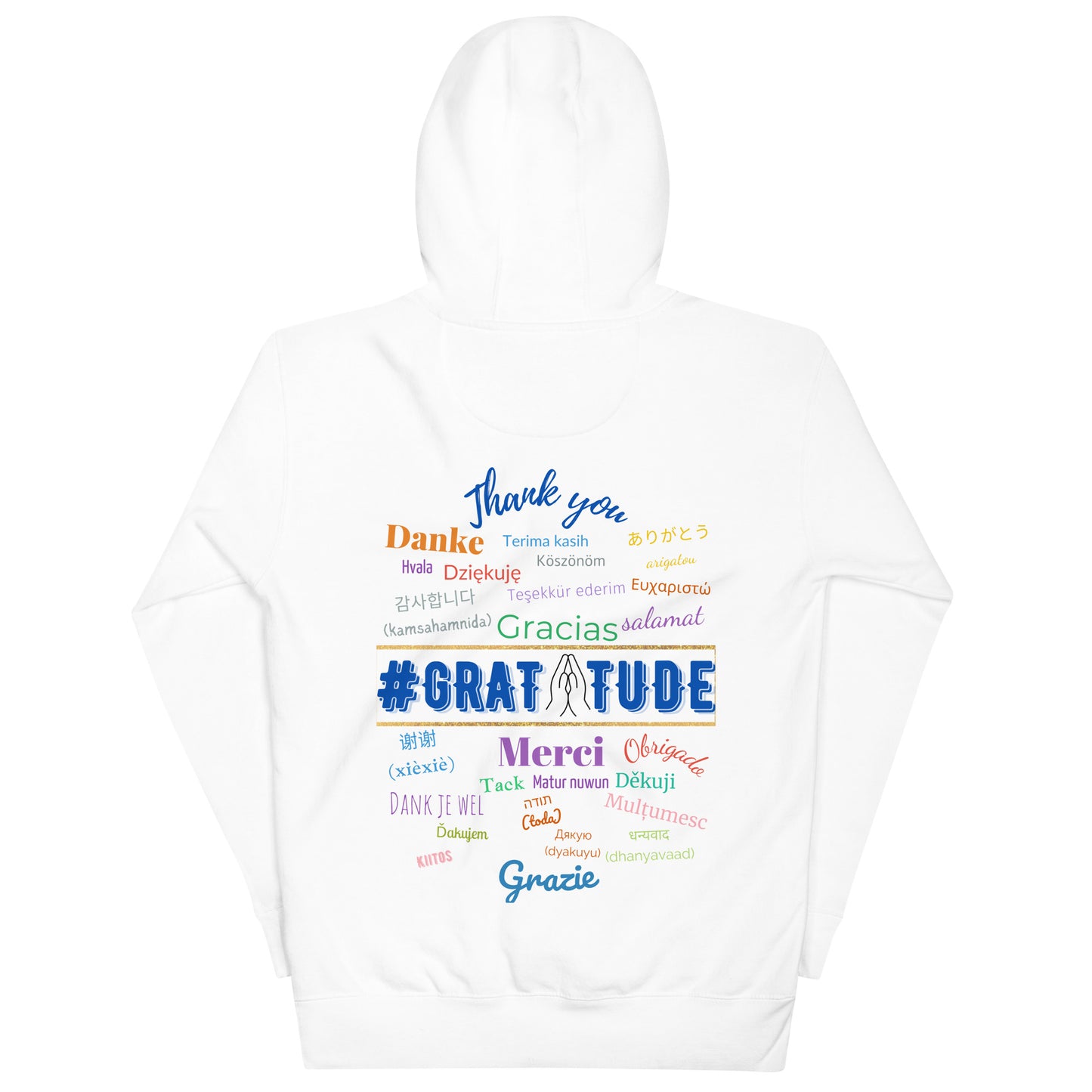 DBNG Lifestyle Multilingual Gratitude Premium Hoodie