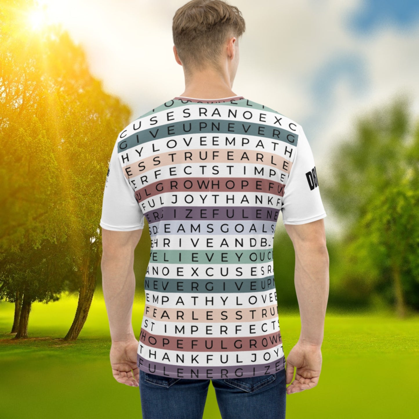Scramble & Style: Unisex Crew Neck T-Shirt with Positivity words - Find your daily motivation booster - Fun scramble game - Unique design