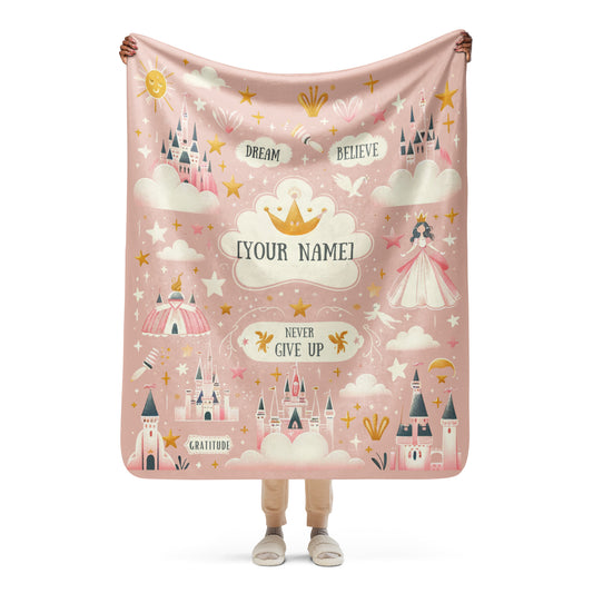Enchanted Princess Personalized Sherpa Blanket